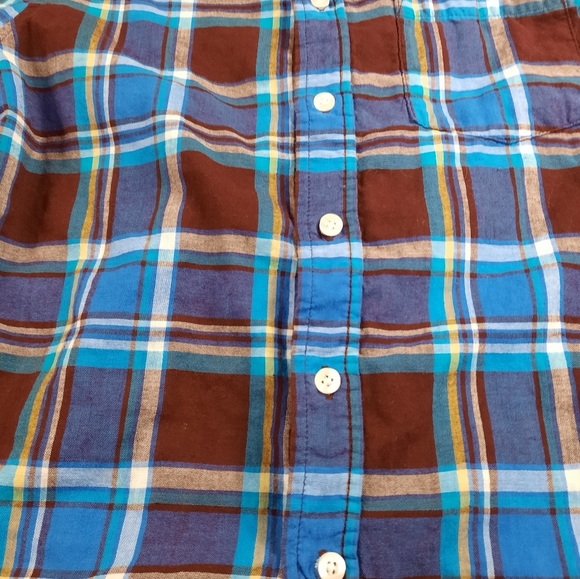 Boys plaid button down shirt with lining size L/G 10/12 - Picture 2 of 6